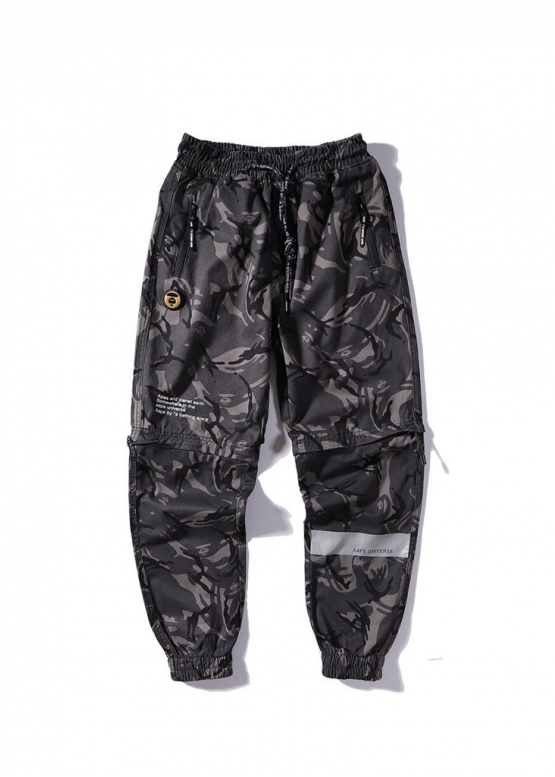 Серые штаны-шорты Bape Aape by A BATHING APE Cargo Color Grey Pants Unisex