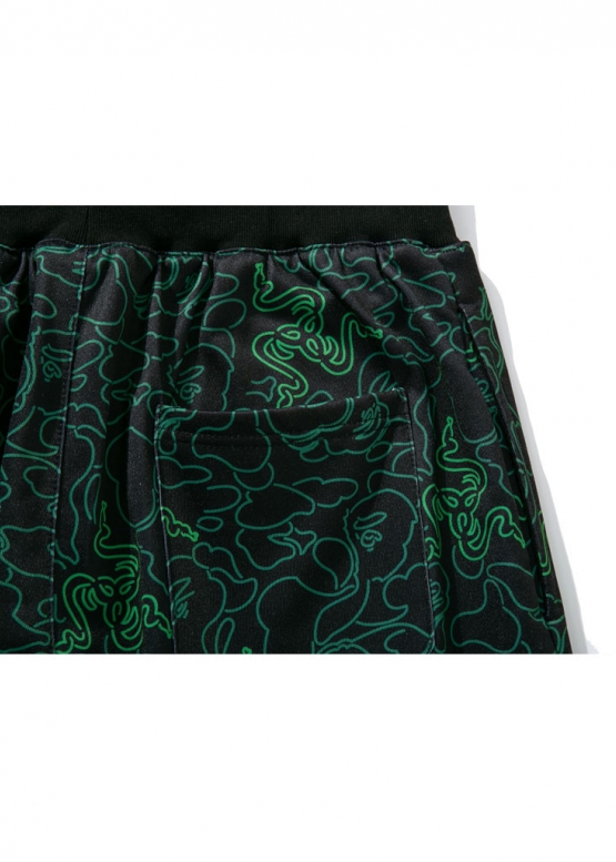 Чорно-зелені штани Bape Aape by A BATHING APE x Razer Color Black Green Pants Unisex