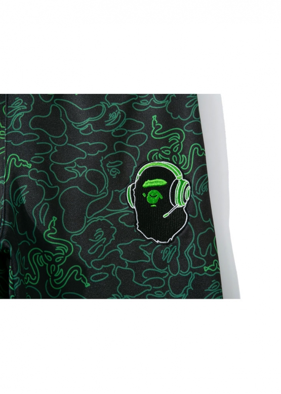 Чорно-зелені штани Bape Aape by A BATHING APE x Razer Color Black Green Pants Unisex
