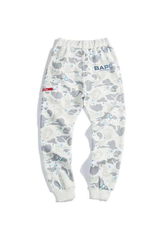 Білі штани Bape Aape by A BATHING APE Space Camo Color White Pants Unisex