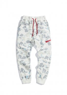 Bape Space Camo White Pants Unisex - TA1117