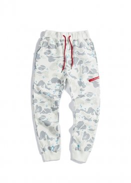 Bape Space Camo White Pants Unisex - TA1117