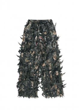 Зелені штани Bape Tree Edge Camo Laser Cut Straight Fit Sweat Pants - TA1118