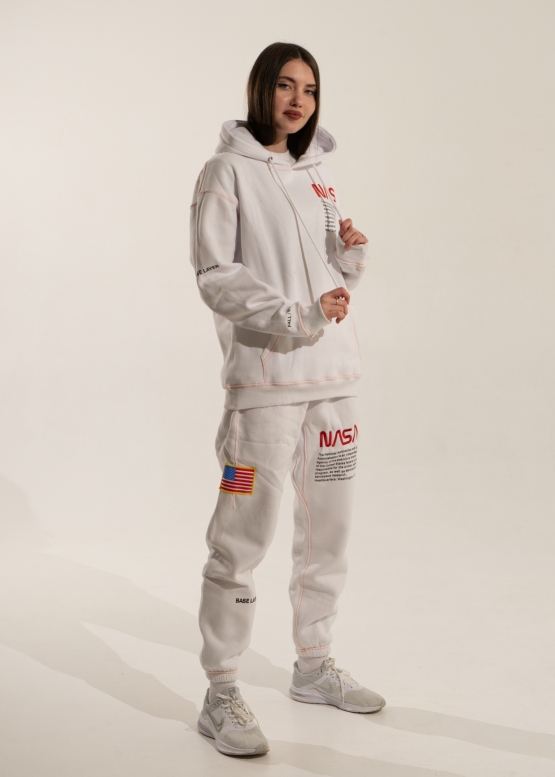 NASA x Heron Preston Color White Sweat Pants Unisex