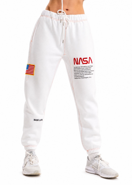 Белые штаны NASA x Heron Preston Color White Sweat Pants Unisex