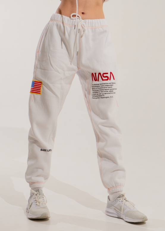 Білі штани NASA x Heron Preston Color White Sweat Pants Unisex