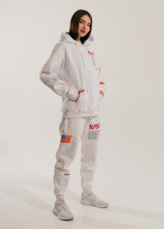 Білі штани NASA x Heron Preston Color White Sweat Pants Unisex