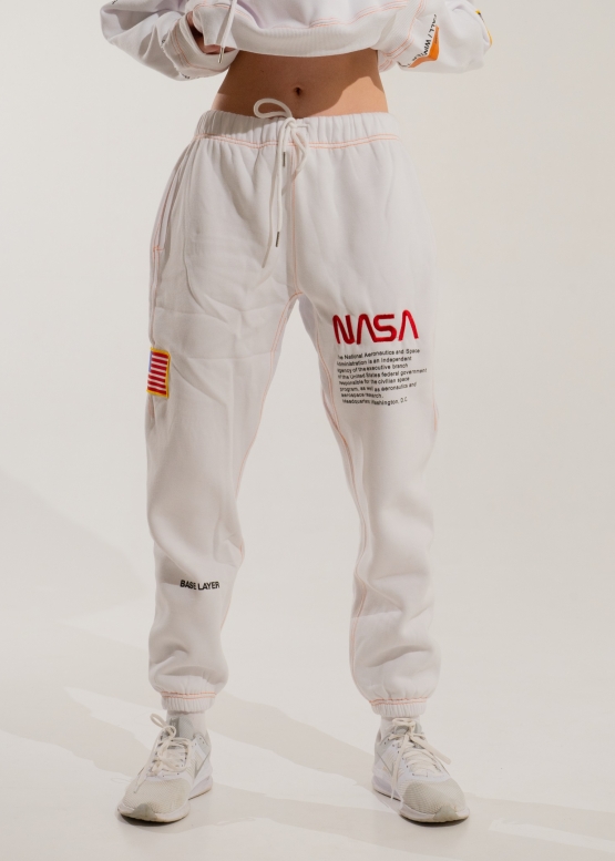 Білі штани NASA x Heron Preston Color White Sweat Pants Unisex