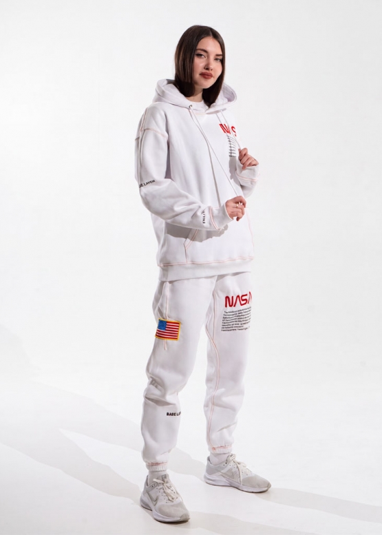 NASA x Heron Preston Color White Sweat Pants Unisex