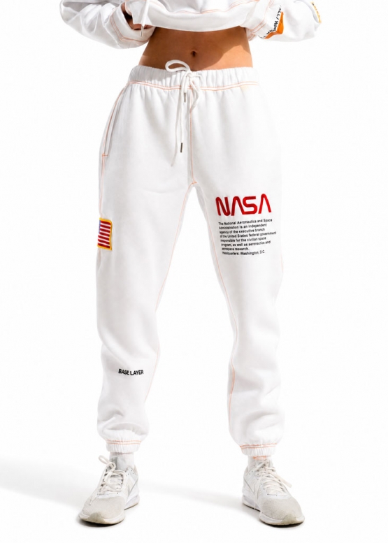 NASA x Heron Preston Color White Sweat Pants Unisex