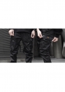 Чорні штани Cyberpunk Cargo Color Black Pants With Belts Unisex