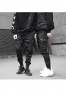 Чорні штани Cyberpunk Cargo Color Black Pants With Belts Unisex