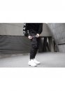 Cyberpunk Cargo Color Black Pants With Belts Unisex