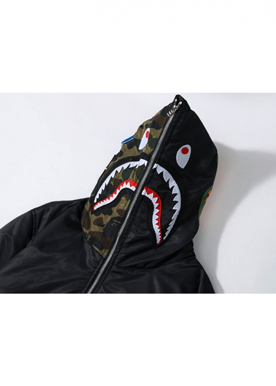 Чорна куртка Bape Aape by A BATHING APE Shark Color Black Jacket Unisex