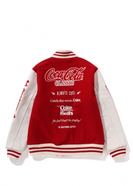 Червона куртка Bape x Coca-Cola Varsity Jacket - VA1117