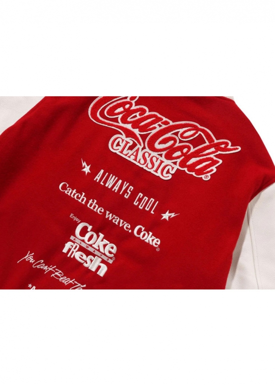 Червона куртка Bape x Coca-Cola Varsity Jacket