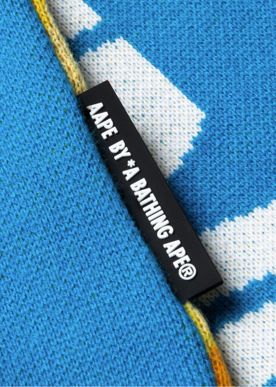 Синьо-жовтий шарф Aape Moonface Camo Scarf