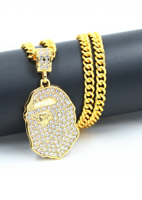Bape Aape by A BATHING APE Iced Bling Necklace