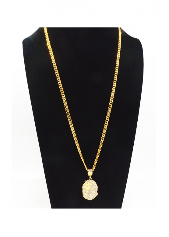 Bape Aape by A BATHING APE Iced Bling Necklace