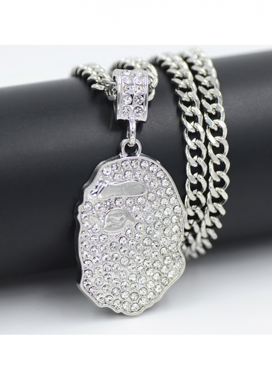 Bape Aape by A BATHING APE Iced Bling Necklace