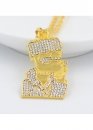 Bart Simpson Color Gold Bling Chain