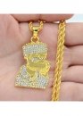 Bart Simpson Color Gold Bling Chain