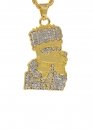 Bart Simpson Color Gold Bling Chain Bart Simpson Color Gold Bling Chain