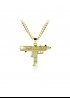Золотий ланцюжок з автоматом UZI Gold Bling Chain - XS1114