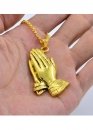 Drake Prayer Hands Color Gold Chain