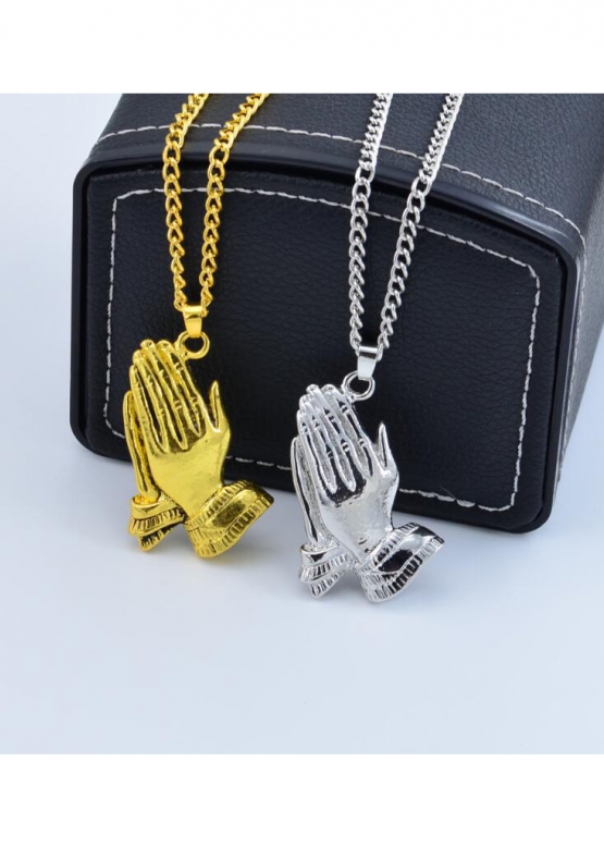 Drake Prayer Hands Color Gold Chain