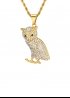 Золотий ланцюжок з совою Owl Gold Bling Chain - XS1118