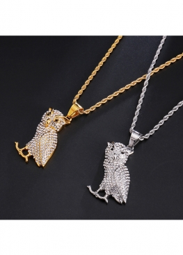 Срібний ланцюжок з совою Owl Silver Bling Chain - XS1119