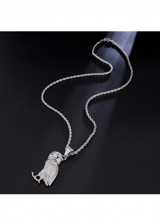 Срібний ланцюжок з совою Owl Color Silver Bling Chain