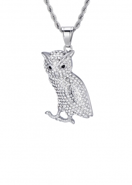 Срібний ланцюжок з совою Owl Silver Bling Chain - XS1119