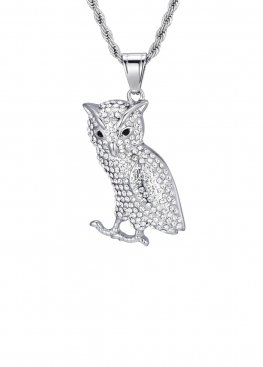 Срібний ланцюжок з совою Owl Silver Bling Chain - XS1119