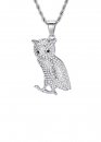 Срібний ланцюжок з совою Owl Color Silver Bling Chain