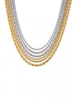 Золотая цепочка канат Gold Rope Chain - XS1120