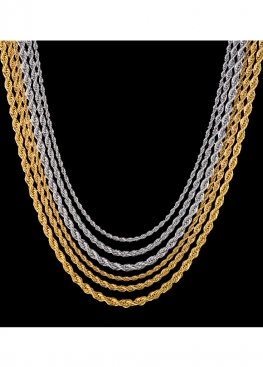 Золотий ланцюжок канат Gold Rope Chain - XS1120