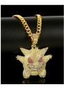 Золотий ланцюжок з покемоном Gengar Pokemon Color Gold Bling Necklace