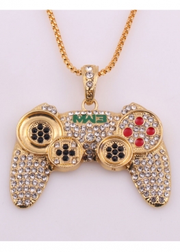 Золота підвіска джойстик Game Controller Gold Bling Necklace - XS1126 Золота підвіска джойстик Game Controller Gold Bling Necklace - XS1126