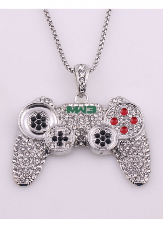 Золота підвіска джойстик Game Controller Color Gold Bling Necklace
