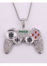Золота підвіска джойстик Game Controller Color Gold Bling Necklace