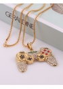 Золота підвіска джойстик Game Controller Color Gold Bling Necklace