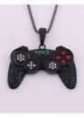 Game Controller Color Gold Bling Necklace