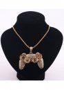 Game Controller Color Gold Bling Necklace