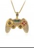 Золота підвіска джойстик Game Controller Gold Bling Necklace - XS1126